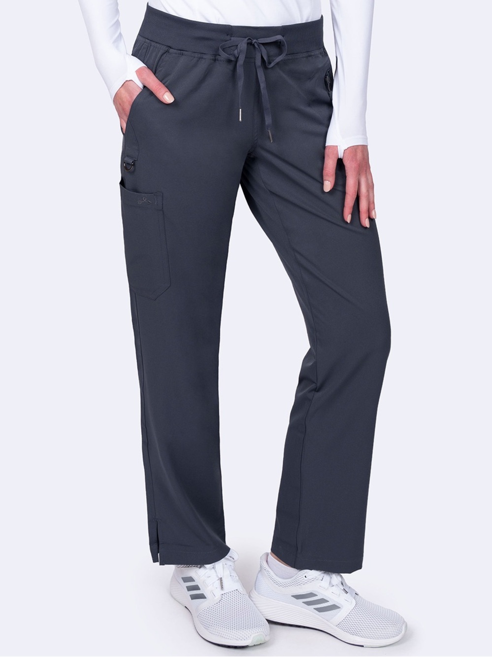 Straight-Leg Drawstring Cargo Pants - Charcoal TALL LENGTH